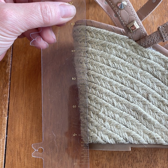 STEVEN New York Scoutt wedge espardille size 8. Nude with yellow gold hardware. - Picture 8 of 9